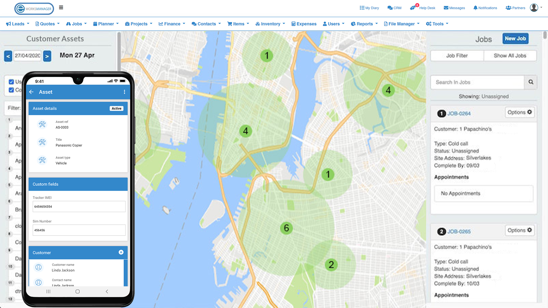 screenshot of Eworks Manager